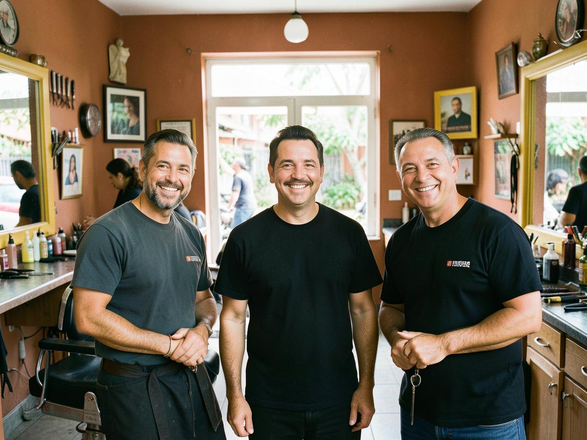 Equipe da Barbearia Raspa